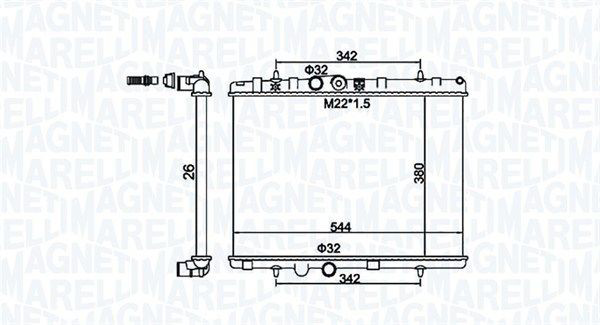 Радіатор основний Magneti Marelli 350213156100 ціна, від 59.51 USD